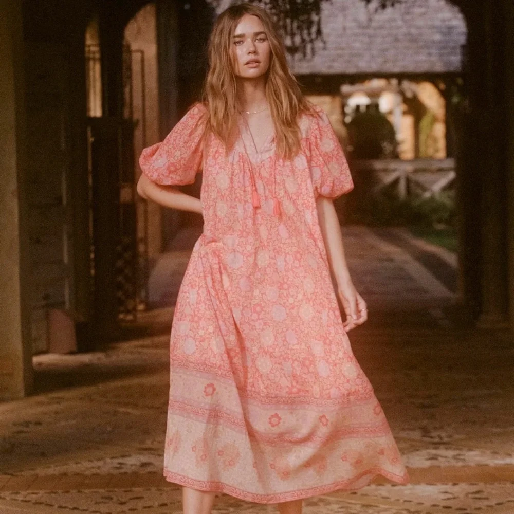 Spell: Love Story short sleeve boho dress. Size S (Aus 10) - Picture 6 of 7